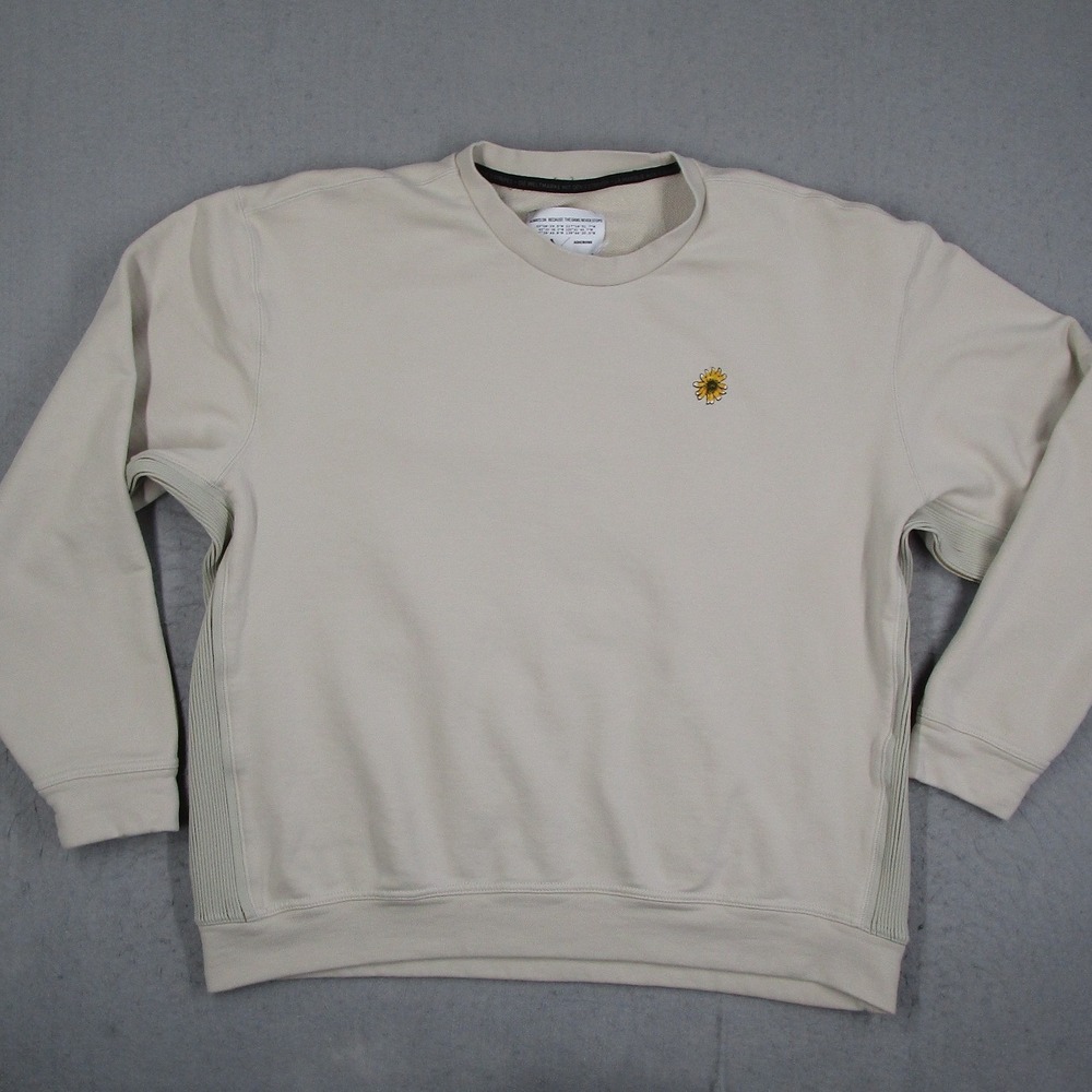 Adidas Adicross Burning Cart Society Sweatshirt Mens Large Beige HS5607 Golf